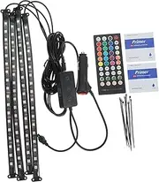 JECOMPRIS Led Car Atmosphere Lights 72 Led Strip Remote Control Multi Brightness Adjustment for Car Interior