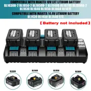 NEW DC18SF 4-Port Charger for Makita Lithium Battery 【Fireproof material】 w/USB