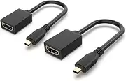 GANA Micro HDMI to HDMI Adapter Cable, Micro HDMI to HDMI Cable (Male to Female) for Gopro Hero and Other Action Camera/Cam with 4K/3D Supported