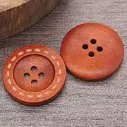 50PCS DIY Wooden Buttons Sewing Accessories Buttons for Shirt Clothing Coat Decorative Buttons Handmade Wood Crafts Kids Apparel