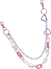 [WESIEVYA] Stylish Acrylic Chain Pendant Trousers Chain for Dance Performance Jeans Leather Pants