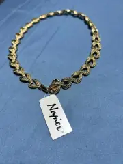 Vintage NAPIER Gold tone Chain Collar Choker Necklace 16”