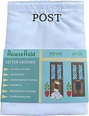 Post Catcher for Letterboxes [White ] No Tools or Screws Needed – Dog Proof Letter Box Mail Catcher Bag (White)