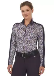 Kerrits Breeze Ice Fil Long Sleeve Shirt Print - Orchid Springtime