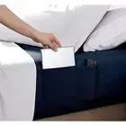 King Size Microfiber Fitted Sheet with 8 In. Double Storage Pockets, Navy