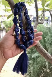 Big Tumbles 27+1 Beads 30" Original Lapis Lazuli Jaap Rosary Japa Mala Energized