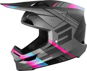 Shot Furious Mirage Motocross Helmet, black-pink, Size L for Men Black Pink