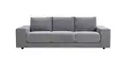 CUTHBERT 4 SEATER SOFA SETTEE COUCH PRECISION-CUT STEEL FRAME FOG 250 CM