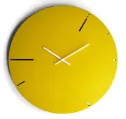16,5" Unique Italian Designer Wall Clock Inspired by Fibonacci Sequence Yellow