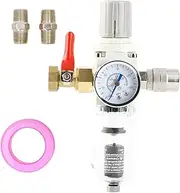 Auto Drain Air Line Filter, Air Compressor Filter, Compressed Air Filter Regulator, ABS, with Pressure Gauge and Valve Switch, for Air Tools, Spray Paint Gun