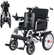 Electric Wheelchair,All Terrain Foldable Electric Wheelchair,Portable Motorized Wheelchair for Senior,Dual 500W Motors,Electric Power Wheelchair,Travel Wheelchairs for Adults (20Miles) 330lbs