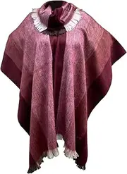 [Paku] Alpaca clint eastwood western the good poncho shawl scarf turtle neck trekking