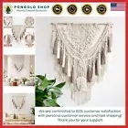 Eco-Friendly Macrame Wall Hanging with Tassels - 37.4” L x 27.5” W Perfect Gift