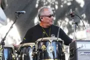 Percussionist Domingo Ortiz of Widespread Panic performs at day 3 - Old Photo