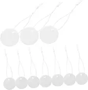 Angoily 100Pcs Jewelry Tags with String Attached Blank Clothing Tags for Present Wrapping Jewelry Display Accessories Elegant Card with Elastic Cord for Personal Touch