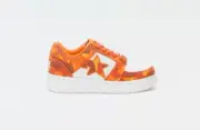 Heron Preston x A Bathing Ape Bapesta Low 'Orange Camo'