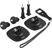 HSU Flexible Adhesive Mount Kit, 3M Helmet Adhesive Sticky Mounts Compatible with Insta360 X4 X3 X2 X One RS, GoPro Hero 12/11/10/9/8/7, GoPro Max, DJI Osmo Action Sports Camera Accessories