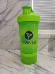 It Works ProStak Blender Bottle with Tray & Storage~BPA Free~16oz. New