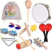 Delightful 6 PCS Wooden Musical Instruments for Toddlers - Safe & Engaging