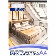 The Art Studio A4 Bank Layout 50gsm Pad 50 Sheets