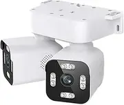 Security Camera Outdoor Waterproof Dual Lens HD 8MP 4K 10X Zoom WiFi CCTV Night Vision Two-Way Intercom PTZ Remote Viewing(U/K,Camera)