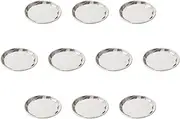 Set of 10, Shino Tataki 9.0 Round Plate, 10.6 x 1.1 inches (26.8 x 2.7 cm) | Setomonohonpo