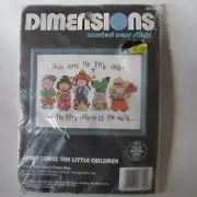 Dimensions Jesus Loves The Little Children Counted Cross Stitch Kit #6610 NOS