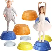 Stepping Stones Kids, Balance Board Kids, Obstacle Course Kids, Rainbow Crossing River Stones, Beam Game Sensory Play, Stackable Non-Slip, Exercise Balance & Coordination