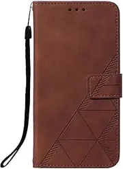 [YukeTop] Case for Oppo A96, PU Leather Flip Folio Wallet Cover, with Card Slots, Case Cover for Oppo A96.(Brown)