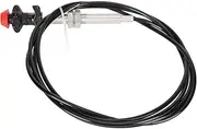 XTevu Control Cables with 2 in. Black Knob, 55204 10 Feet Car Truck Locking Throttle Cable Replacement, Multipurpose Universal Line Engine Control Cable
