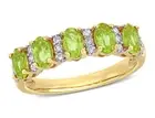 1.20 Carat (ctw) Peridot Semi-Eternity Band Ring 14K Yellow Gold