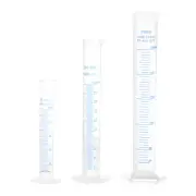 3in1 Set Measuring Cylinder,for DIY,Science Lab,(Clear White,50ml 100ml 250ml)