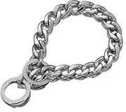 Aiyidi Strong Dog Chain Collar 11/13/15MM Wide Stainless Steel Silver NK Chain Cuban Link Collar Chew Proof Walking Training Collar 12inch-26inch for Small Medium Large Dogs (13mm, 24inch)