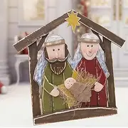 Hi-Line Gift Ltd 30in Wooden Nativity Christmas Decor Indoor Outdoor Use