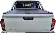 STIDPFZX Tonneau Cover Compatible for Nissan Navara NP300 Frontier Modification Manual Retractable Roller Lid Shutter Hard Aluminum