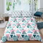 Duvet Cover Abstract Geometry Bedding Set Diamond Comforter Cover For Kids Boys