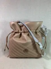 NEW Tory Burch Devon Sand Kira Chevron Bucket Bag $548