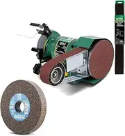 ABBOTT & ASHBY 6" 150mm Bench Grinder w/Linishing Linisher + Belts + Disc, Belt Sander AA362W6