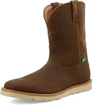 [Twisted X] Men's 10" Work Pull On Wedge Sole Boot, Square Toe