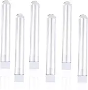 NOLITOY 25pcs Test Tube with Cap Clear Container with Lid Mini Containers Tubes Clear Angel Ornaments Drapery Pin Hook Transparent Lids Lip Gloss Containers Flask Candy Containers White
