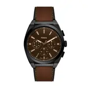 Fossil Everett Chronograph Brown Leather Watch FS6108