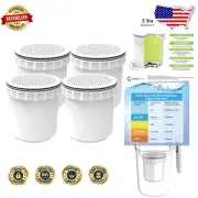 NSF Certified Water Pitcher Filter 4 - Removes 20+ Contaminants for Pure Taste