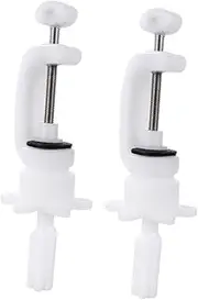 EXQUIMEUBLE 2Pcs Adjustable Mannequin Head Stand Portable Cosmetology Clamp for Hairdressing Training Sturdy Construction for Wig Styling and Display