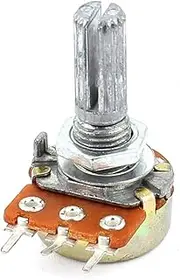 Aexit B10K (Control electrical) 10K Ohm Single Linear Terminal Rotary Shaft (34ry655qf452) Taper Potentiometer