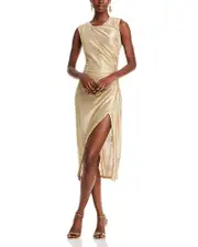 Bcbgmaxazria Metallic Midi Dress