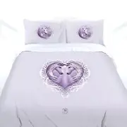 Anne Stokes - White Unicorn - Queen Bed Quilt Doona Duvet Cover Set