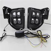 Fog Light Car Fog Lamps LED Daytime Running Headlamps For Hiace 2014 2015 2016 2017 2018 Daylights Yellow Turn Signal DRL