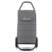 Rolser 53L 2 Wheel Folding Base Portable Shopping Cart Trolley 108.5x47cmGRY
