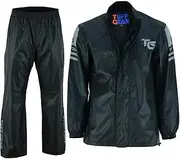 Tuff Gear® Motorcycle Rain Suit – Waterproof, Breathable 2 Piece Jacket & Pants Bike Rainwear Premium Quality With Pockets, Reflective Striping
