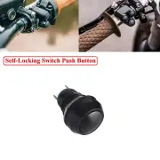 Motorcycle Black Self-Locking Switch Push Button Head Fog Light Switch Button